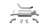 Corsa 2018-2024 Jeep Wrangler JL 2.5in Dual Rear Turn Down Exit Sport Axle-Back Exhaust