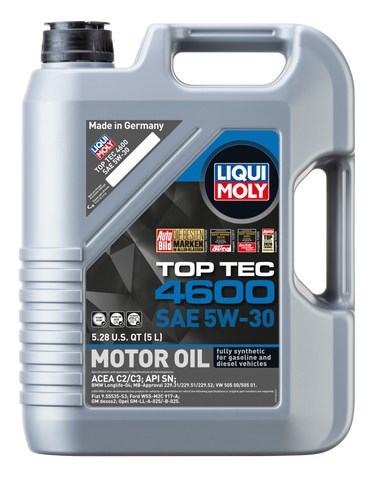 LIQUI MOLY 5L Top Tec 4600 Motor Oil SAE 5W30