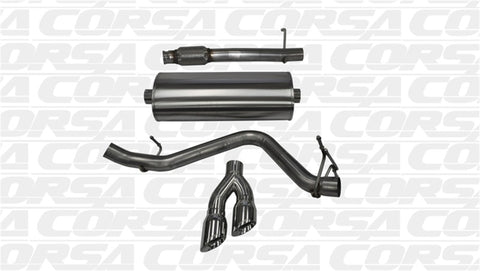 Corsa 14-19 GMC Sierra/Chevy Silv 1500 Reg. Cab/Long Bed 5.3L V8 Polished  Single Side CB Exhaust