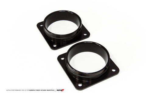 AMS Performance 2009+ Nissan GT-R R35 Stock Throttle Body Adapters for Carbon Intake Manifold