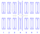 King Engine Bearings BMW M20B20-23-25-27 / M50B25 / M52B20-25-28 (Size 0.25) Main Bearing Set