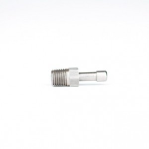 1/16in NPT / 5/32in Hose Barb Stainless Steel Vacuum / Boost fitting.