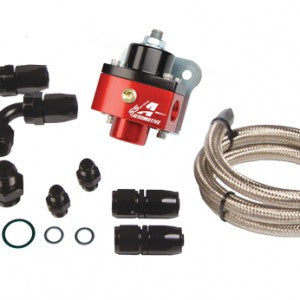 Single Carburetor Regulator (P/N 13201) Kit; includes regulator, hose, hose ends and fittings.