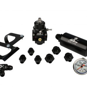 System, Fuel, Stealth, EFI, Dual Rail (Regulator, Filter, Filter Bracket, Gauge, Y-Block, Fittings).