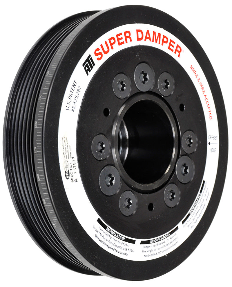 ATI Damper - 6.78in - AL - 6 Grv - 10 Per UD - LS1/2/3/6/L76 - 97-13 28T 8mm HTD Drive Rear - 3 Ring
