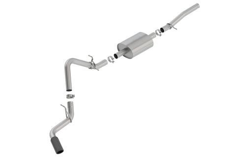 Borla 2019 Silv/Sierra C/B Exhaust S-Type 1500 5.3L V8 2DR REG. CAB, STD. BED WB 126 Blk Chrome Tip