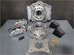 Rear Dual Drag Race Pro Lite Brake Kit 8.8 Housing Ends With C-Clip Eliminators 5 Lug 5/8" Studs Factory ABS