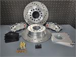 Rear Drag Race Brake Kit 8.8 Ford Housing Ends With C-Clip Eliminators 5Lug 1/2" Studs