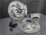 4 Piston Direct Bolt On Front Drag Race Kit 05-14 Mustang (Hat Style)