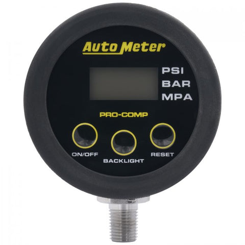 GAUGE HEAD, TIRE PRESS, 50 PSI/3.45 BAR, RACE DIGITAL, BACKLIT W/ MEM, PRO-COMP