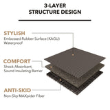 3D MAXpider 2019-2023 Genesis G70 Kagu 2nd Row Floormats - Black