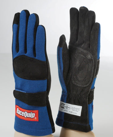 RaceQuip Blue 2-Layer SFI-5 Glove - Medium