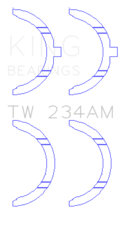 King Engine Bearings Toyota 22RE Thrust Washer Set