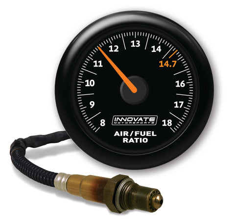 MTX-AL Analog, Air/Fuel Ratio Gauge Kit w/O2, Black Dial 3855