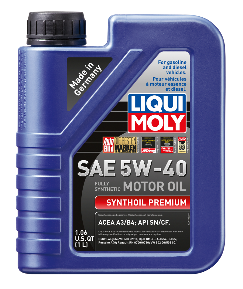 LIQUI MOLY 1L Synthoil Premium Motor Oil SAE 5W40