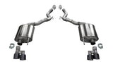 Corsa 2018-2023 Ford Mustang GT Convertible Sport Axle-Back Exhaust w/ Black PVD 4in Tips