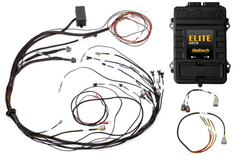 Haltech Elite 1500 Terminated Harness ECU Kit w/ Square EV1 Injector Connectors