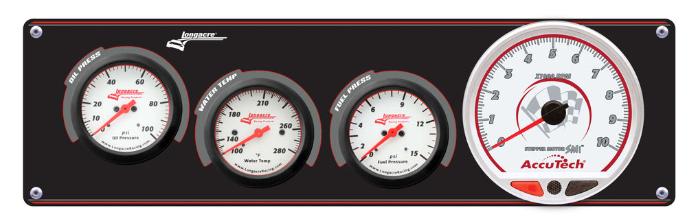 Sportsman™ Elite 3 Gauge Panel w/Tach  Oil Pressure, Water Temperature, Fuel Pressure