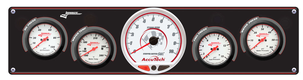 Sportsman™ Elite 4 Gauge Panel w/Tach  Oil Pressure, Water Temperature, Water Pressure, Fuel Pressure