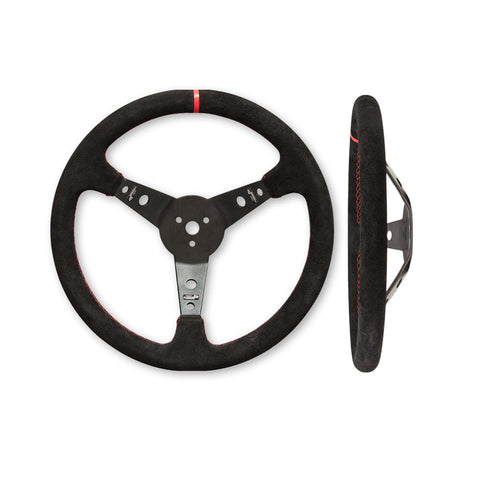 Suede Dished Steering Wheel - 15