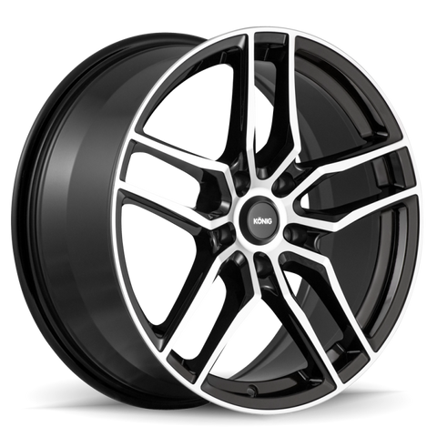 Konig Intention 20x8.5 5x114.3 ET40 Gloss Black / Machine Face