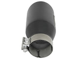aFe MACH Force-Xp 3in 304 SS Metallic Black Exhaust Tip 3in In x 4-1/2in Out x 9in L Bolt-On Left
