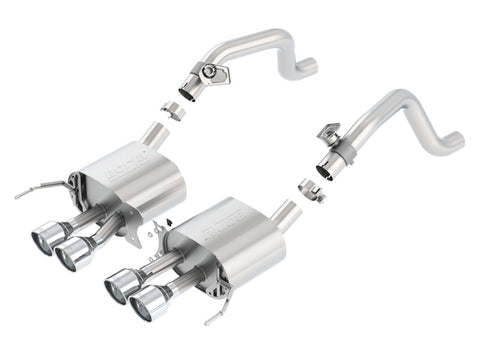 Borla 14-15 Chevy Corvette C7 w/ AFM w/o NPP S Type Rear Section Exhaust Quad Rd RL Tips