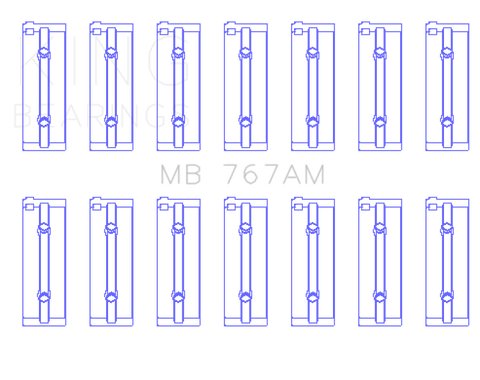 King Engine Bearings Toyota 2M/4M/5ME/5MGE/7MGE/7MGTE (Size +1.0) Main Bearing Set