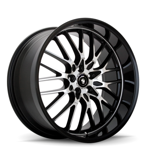 Konig Lace 16x7 8x100/108 ET40 Black/Machine Spoke