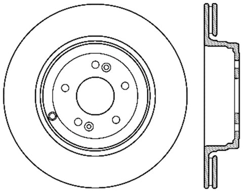 StopTech 10 Hyundai Genesis Coupe w/ Factory Brembo Slotted & Drilled Right Rear Rotor