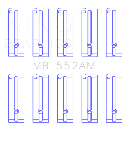 King Engine Bearings Toyota 3T/TG / 12T / 4TG Main Bearing Set