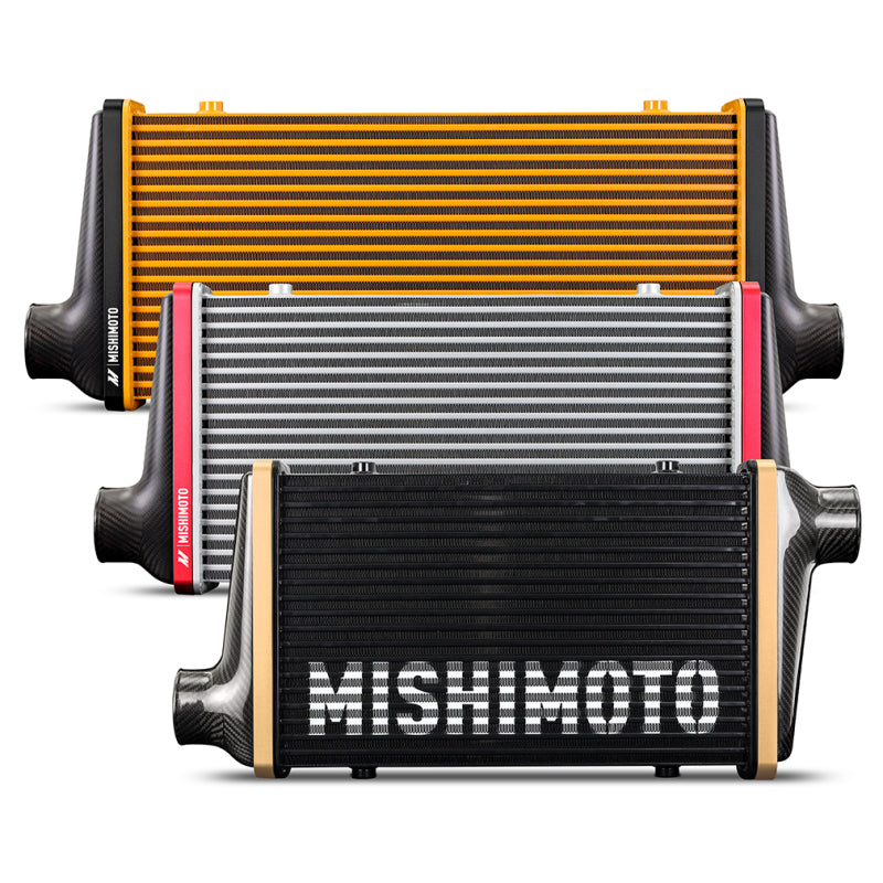 Mishimoto Universal Carbon Fiber Intercooler - Matte Tanks - 600mm Black Core - C-Flow - R V-Band