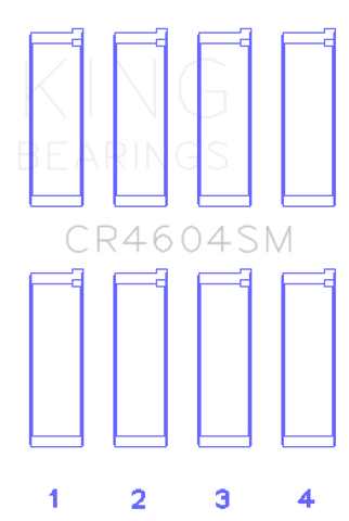 King Engine Bearings Ford 2.3L Duratec / Mazda L3-VDT MZR Turbo (Size + 0.5) Con Rod Bearing Set