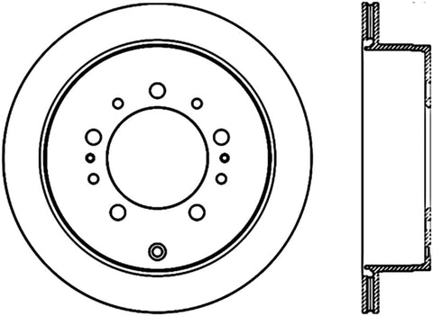 StopTech Sport Slot 08-13 Lexus LX450/470/570 / 07-12 Toyota Tundra Slotted Left Rear CRYO Rotor