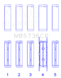 King Engine Bearings Ford Powerstroke 6.0L/6.4L Diesel (Size +0.25mm) Crankshaft Main Bearing Set