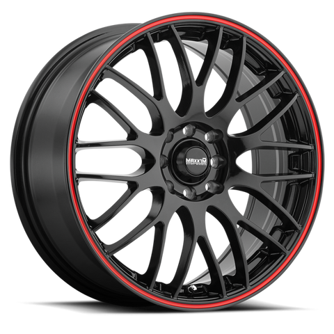 Maxxim Maze 17x7 8x100/108 ET40 Black/Red Stripe