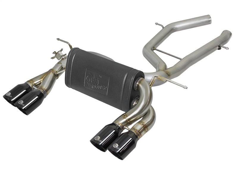 aFe MACH Force-Xp 2-1/2in SS Axle Back Exhaust w/Black Tips 15+ BMW M3/M4 (F80/F82) L6 3.0L (tt) S55