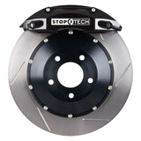 StopTech 06-08 350z (non-track) / 05-09 G35/G37AWD Front BBK ST40 355x32 Slotted Rotors Black Calipe