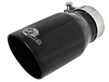 aFe MACH Force-Xp Universal 409 SS Single-Wall Clamp-On Exhaust Tip - Black