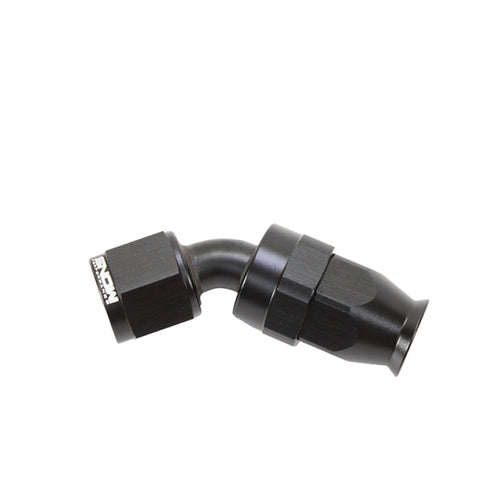 Snow -8AN 45 Degree PTFE Hose End (Black)