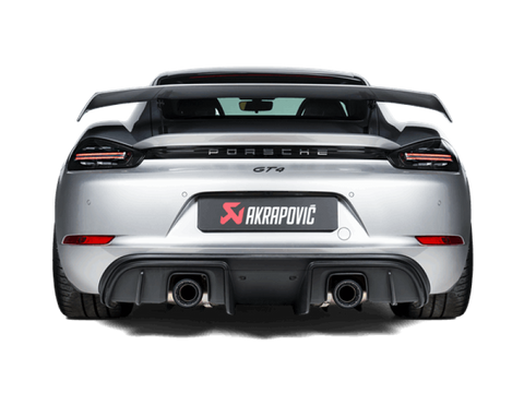 Akrapovic 2020+ Porsche Cayman GT4 (718) Slip-On Race Line (Titanium) (Req Tips / Option 2)