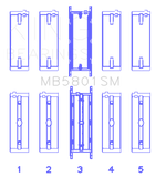 King Engine Bearings BMW N63/S63 Crankshaft Main Bearing Set - Size +0.25mm