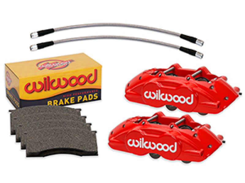 Wilwood 65-67 Ford Mustang D11 Calipers w/Pads and Lines - Red