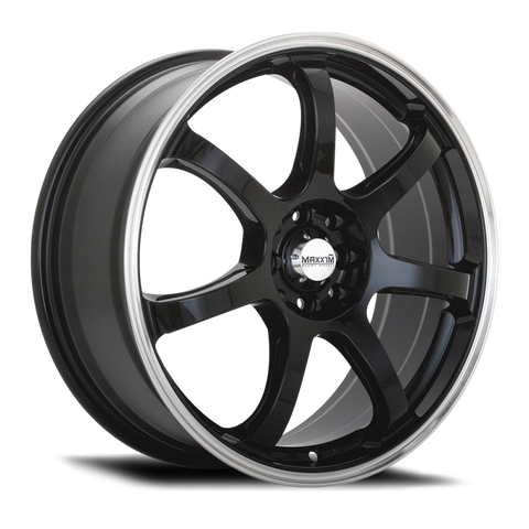 Maxxim Knight 15x6.5 10x100/114.3 ET38 Gloss Black Lip Polish