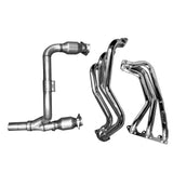 BBK 07-11 Jeep 3.8 V6 Long Tube Exhaust Headers And Y Pipe And Converters - 1-5/8 Chrome