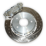 2005-2014 Mustang Rear Pro Street Brake Kit With Dimpled and Slotted  Rotors