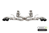 Corsa 20-25 Corvette C8 3in Xtreme Cat-Back Exhaust 4.5in Blk Quad Tips - Integrates stock AFM Valve