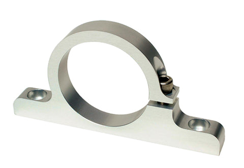 Filter Mounting Bracket, Billet Clear-Coat, for 2301/12304, 12321/12324, Fits All 2in OD Filter Housi