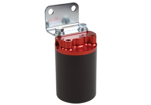 Filter, Canister, 10-Micron Fabric Element , 3/8in NPT Port, Bright-Dip Red Top / Black Cup, SS Serie