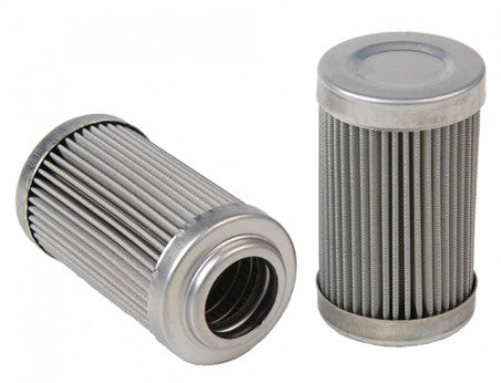 Filter, Canister, 100-Micron Stainless Mesh Element , 3/8in NPT Port, Bright-Dip Red Top / Black Cup,